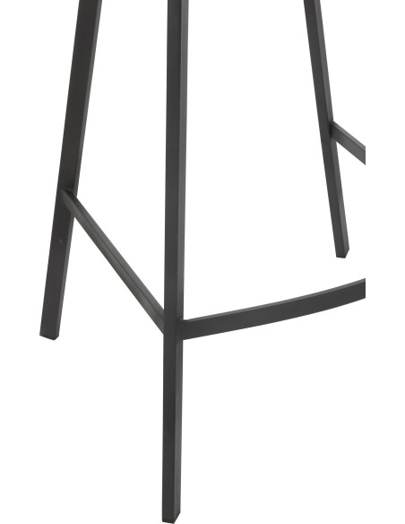 Tabouret de bar moderne en Tissu Terracotta Métal Noir Kent - 5