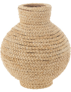 Vase africain Ovale XL Hauteur 52 cm en Paille Naturel Cano - 1