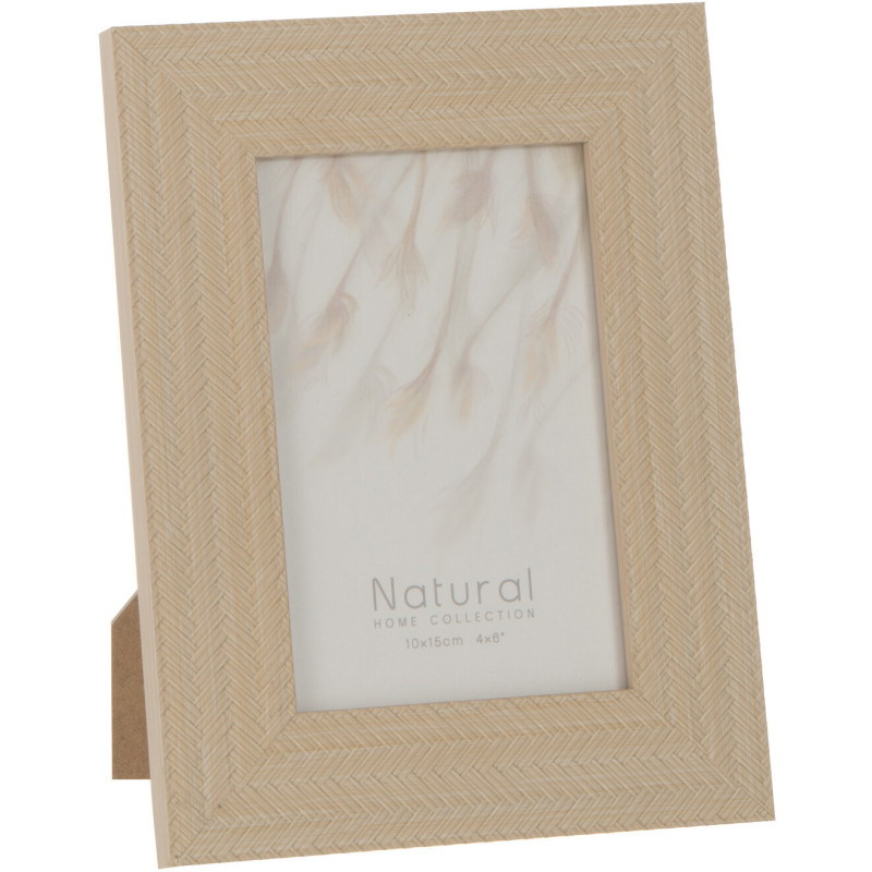 Cadre photo Ariette en Polystyrène Beige clair Motif tissé pour photo 10x15 - 1