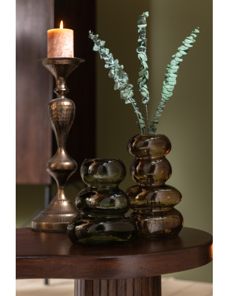 Porte bougie vintage XXL en Métal Marron Yuron (Lot de 2) - 2