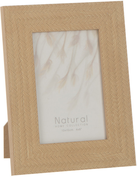 Cadre photo Ariette en Polystyrène Beige foncé Motif tissé pour photo 10x15 - 1