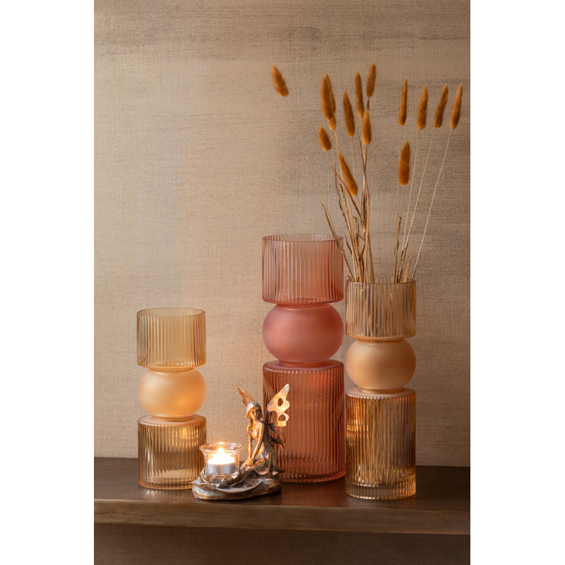 Photophore original Fée Hauteur 16 cm en Métal Doré Vidia - 2