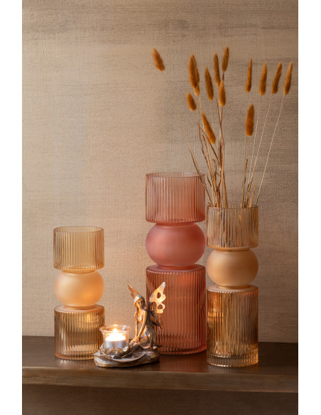 Photophore original Fée Hauteur 16 cm en Métal Doré Vidia - 2