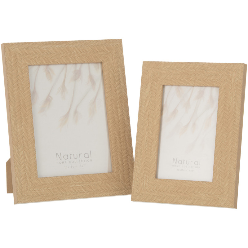 Cadre photo Ariette en Polystyrène Beige foncé Motif tissé pour photo 13x18 - 3