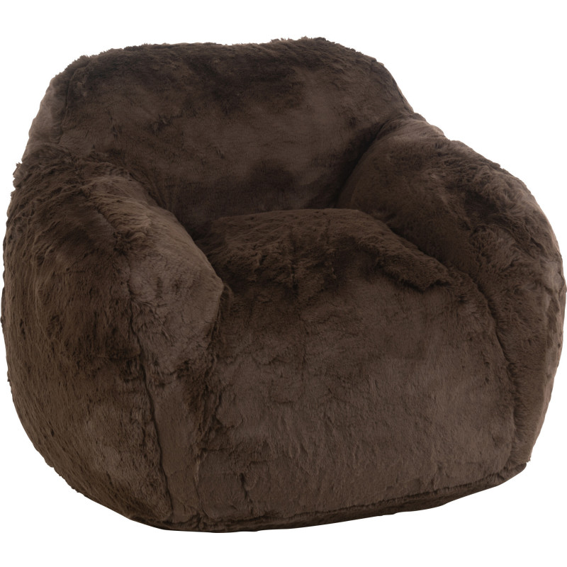 Fauteuil original poils long en Tissu Marron Cutie - 1