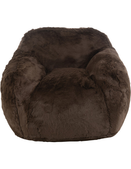 Fauteuil original poils long en Tissu Marron Cutie - 2