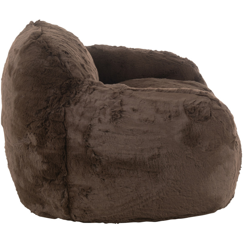 Fauteuil original poils long en Tissu Marron Cutie - 3