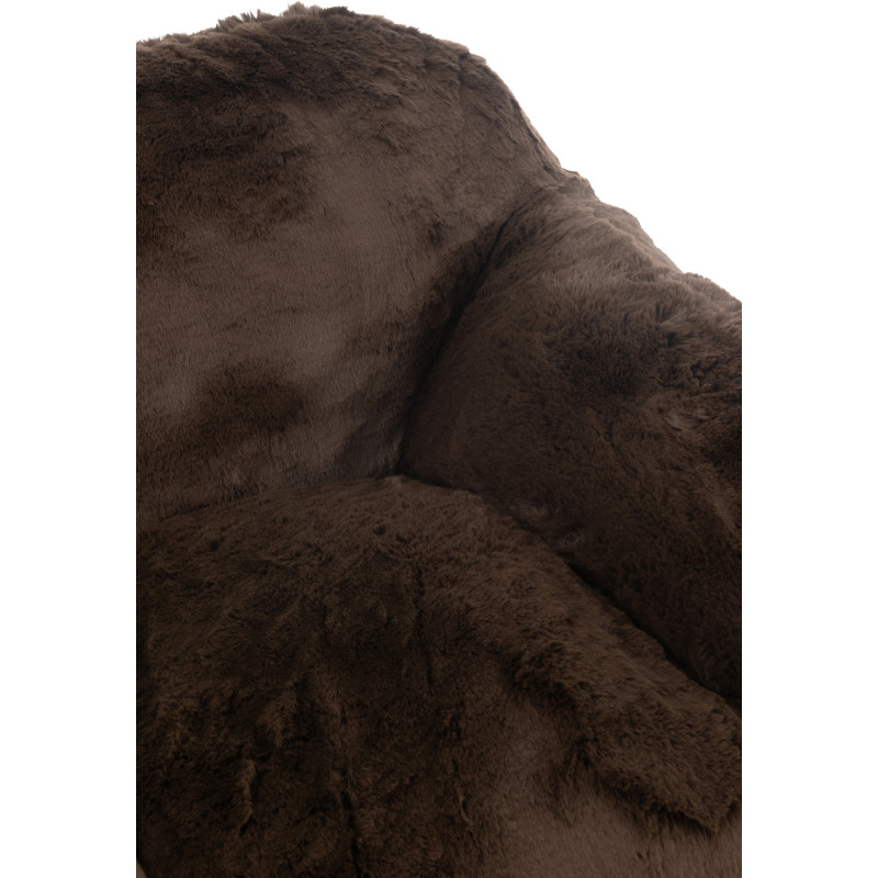 Fauteuil original poils long en Tissu Marron Cutie - 6