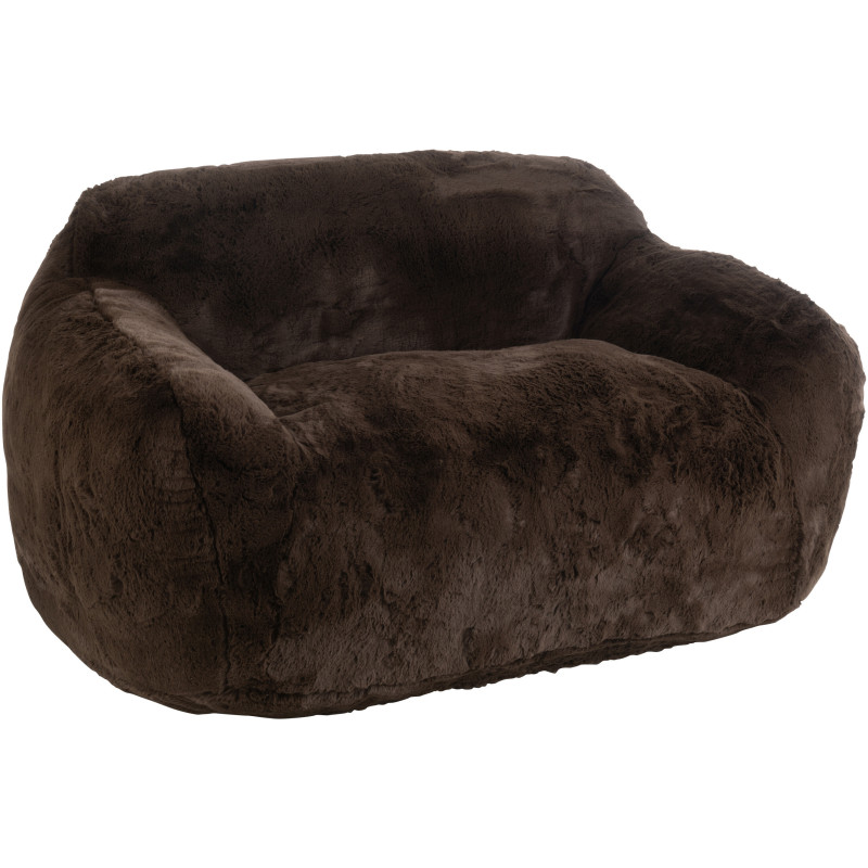 Canapé original poils longs 2 places en Tissu Marron Cutie - 1