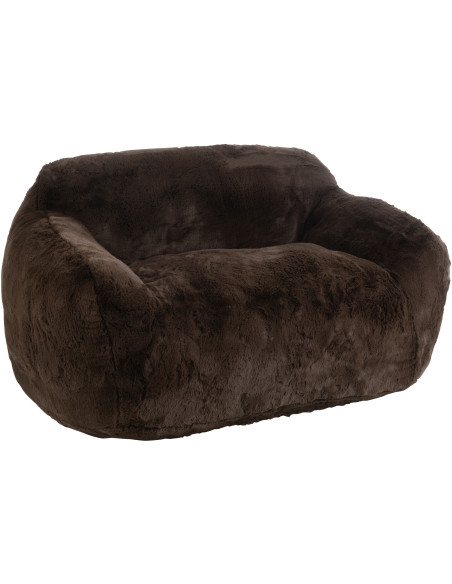 Canapé original poils longs 2 places en Tissu Marron Cutie - 1