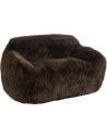 Canapé original poils longs 2 places en Tissu Marron Cutie - 1