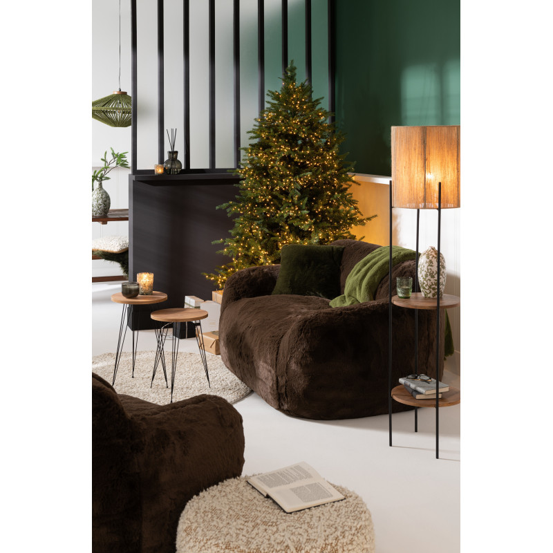 Canapé original poils longs 2 places en Tissu Marron Cutie - 2