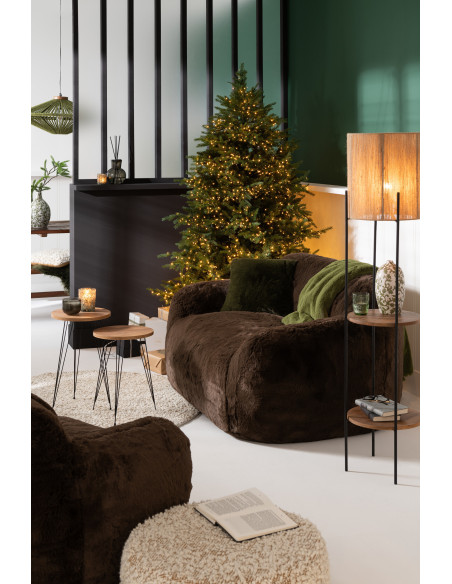 Canapé original poils longs 2 places en Tissu Marron Cutie - 2