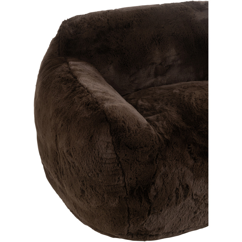 Canapé original poils longs 2 places en Tissu Marron Cutie - 6