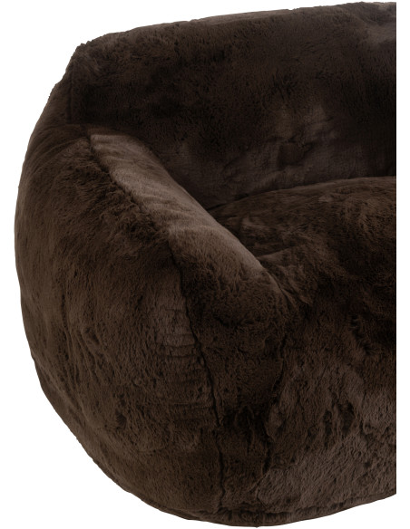Canapé original poils longs 2 places en Tissu Marron Cutie - 6