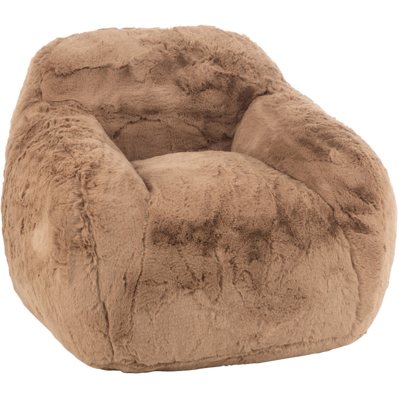 Fauteuil original poils long en Tissu Taupe Cutie - 1