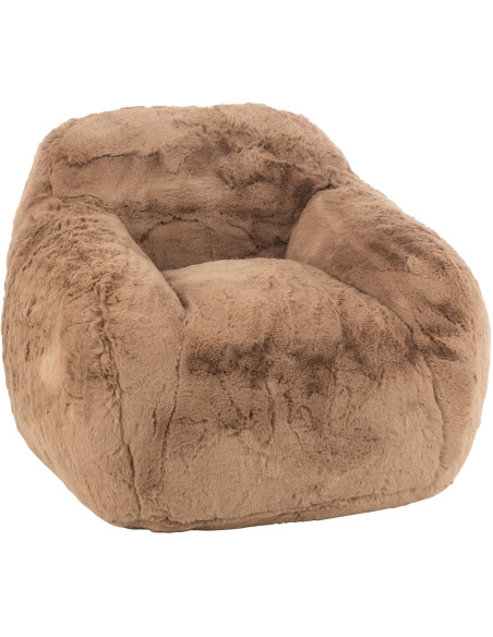 Fauteuil original poils long en Tissu Taupe Cutie - 1