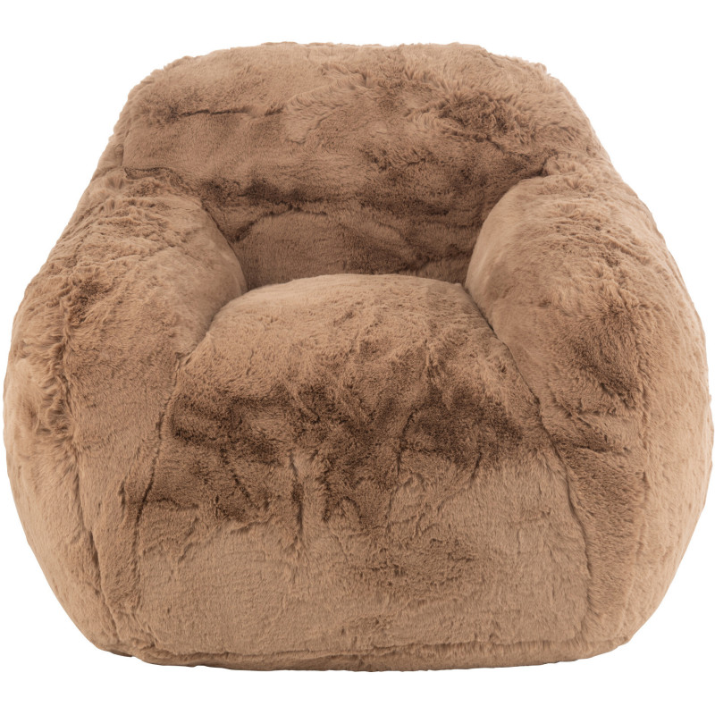 Fauteuil original poils long en Tissu Taupe Cutie - 2