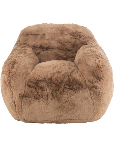 Fauteuil original poils long en Tissu Taupe Cutie - 2