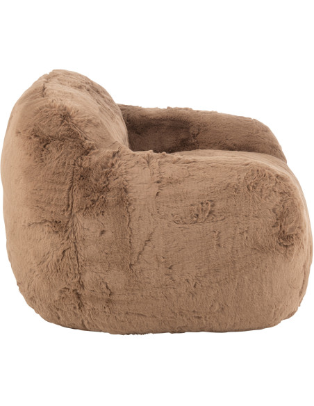 Fauteuil original poils long en Tissu Taupe Cutie - 3