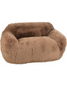 Canapé original poils longs 2 places en Tissu Taupe Cutie J-Line - 1