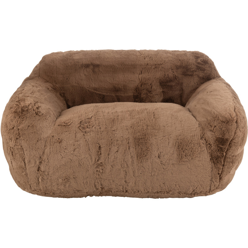 Canapé original poils longs 2 places en Tissu Taupe Cutie - 2