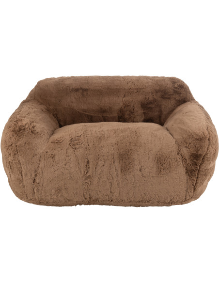 Canapé original poils longs 2 places en Tissu Taupe Cutie - 2