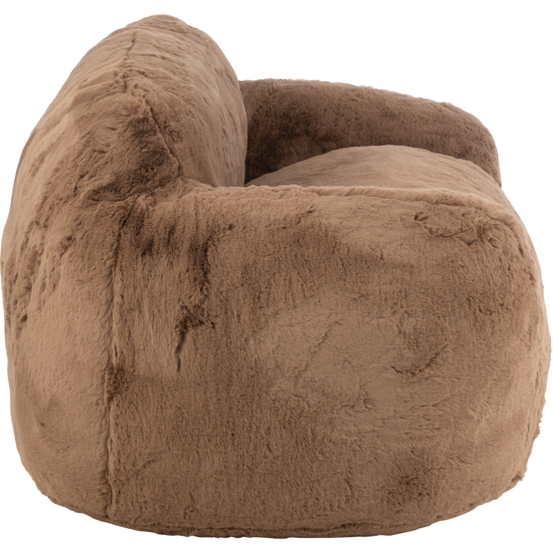 Canapé original poils longs 2 places en Tissu Taupe Cutie - 3
