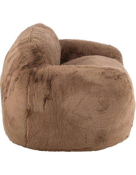 Canapé original poils longs 2 places en Tissu Taupe Cutie - 3