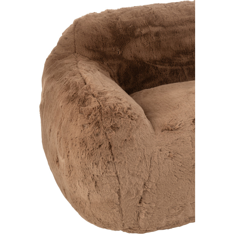 Canapé original poils longs 2 places en Tissu Taupe Cutie - 5