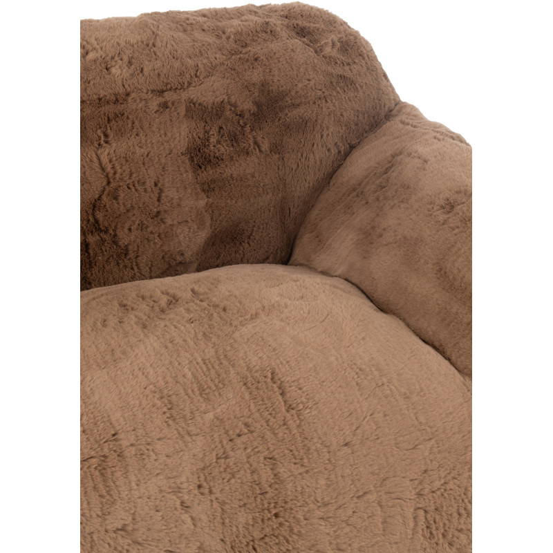 Canapé original poils longs 2 places en Tissu Taupe Cutie - 6