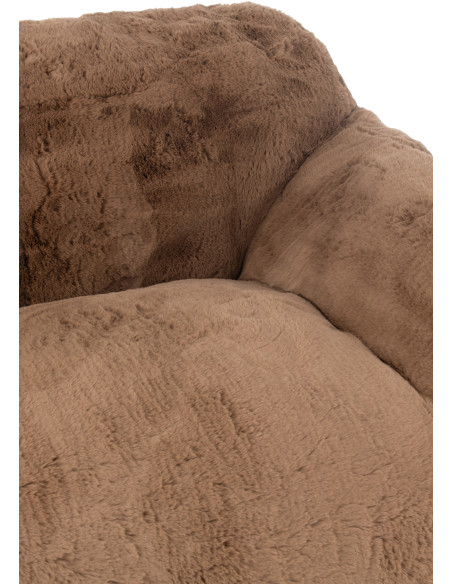 Canapé original poils longs 2 places en Tissu Taupe Cutie - 6