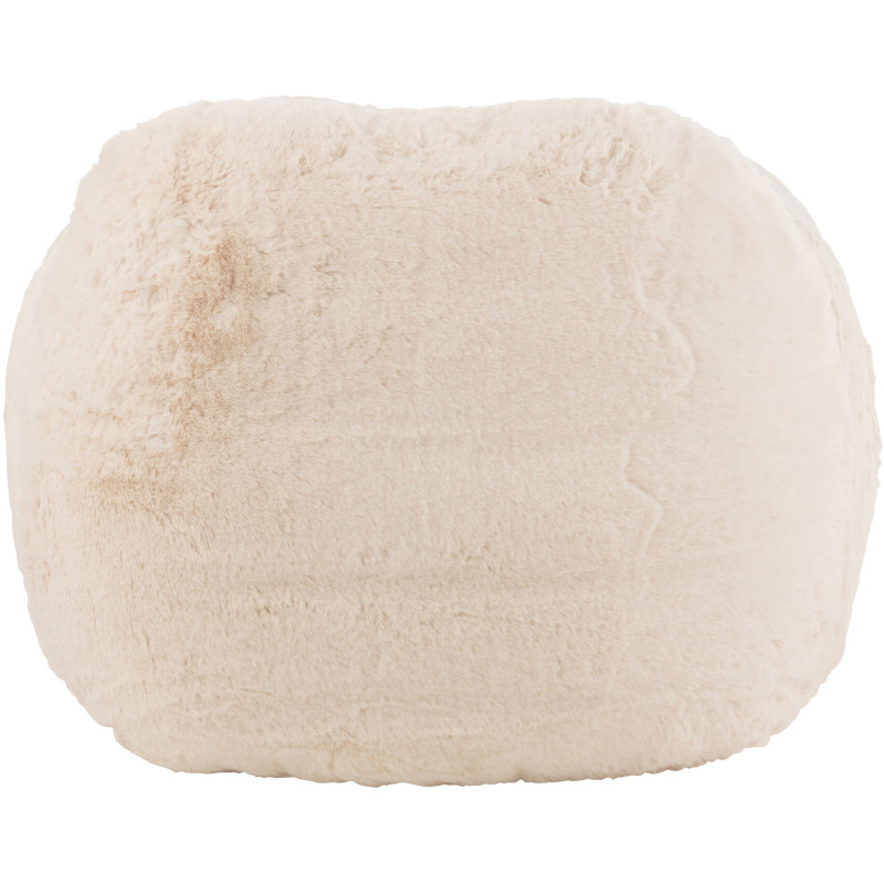 Fauteuil original poils long en Tissu Blanc crème Cutie J-Line - 5