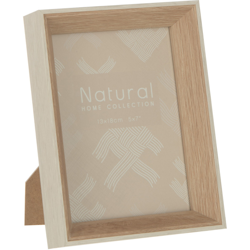 Cadre photo Profond Boxéa en Bois Crème pour photo 13x18 - 1