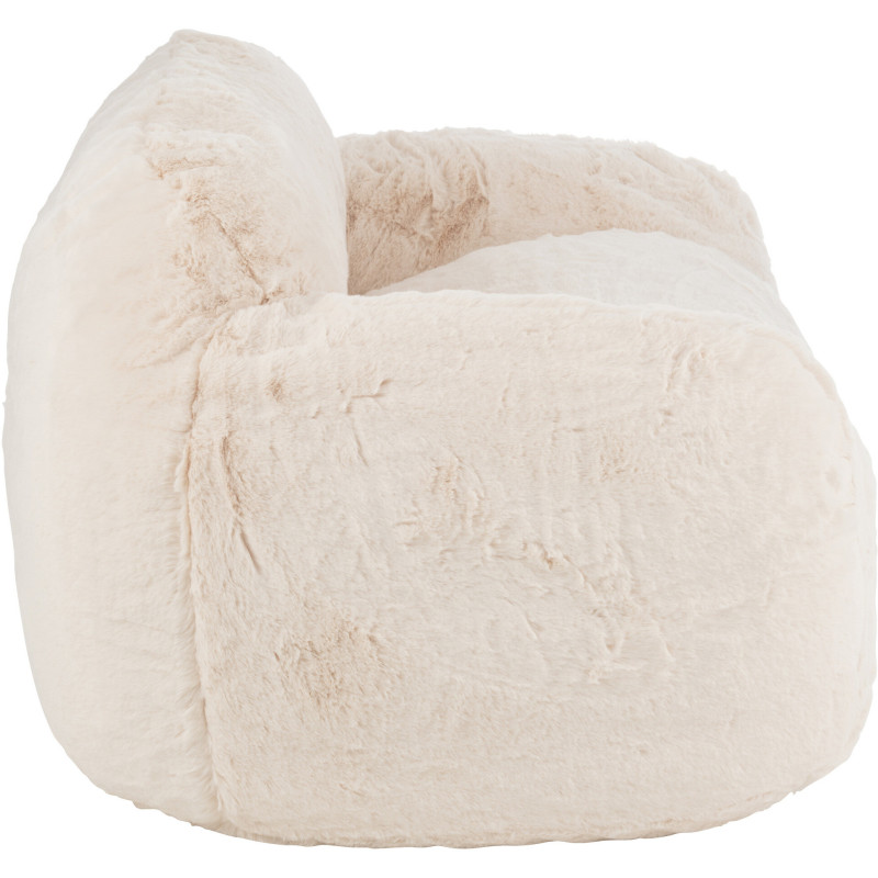 Canapé original poils longs 2 places en Tissu Blanc crème Cutie - 4