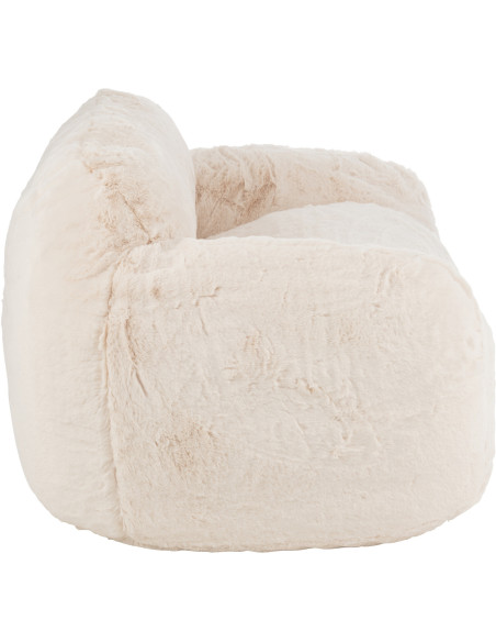 Canapé original poils longs 2 places en Tissu Blanc crème Cutie - 4