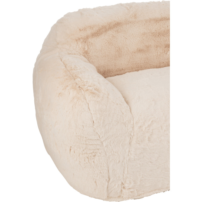 Canapé original poils longs 2 places en Tissu Blanc crème Cutie - 6
