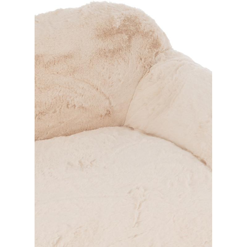 Canapé original poils longs 2 places en Tissu Blanc crème Cutie - 7