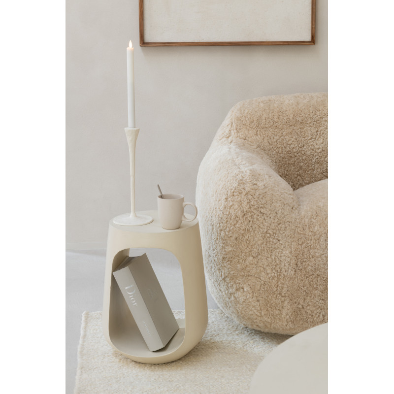 Fauteuil original poils long en Tissu Beige Cutie - 2