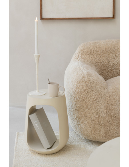 Fauteuil original poils long en Tissu Beige Cutie - 2