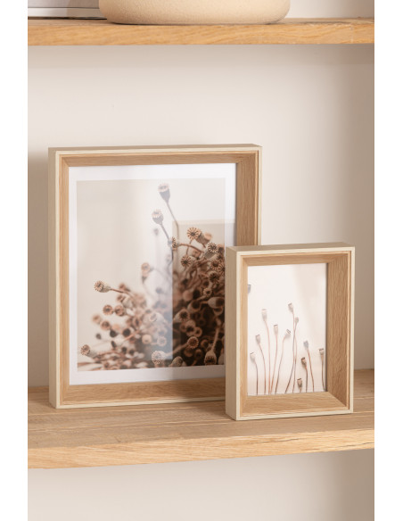 Cadre photo Profond Boxéa en Bois Crème pour photo 13x18 - 2