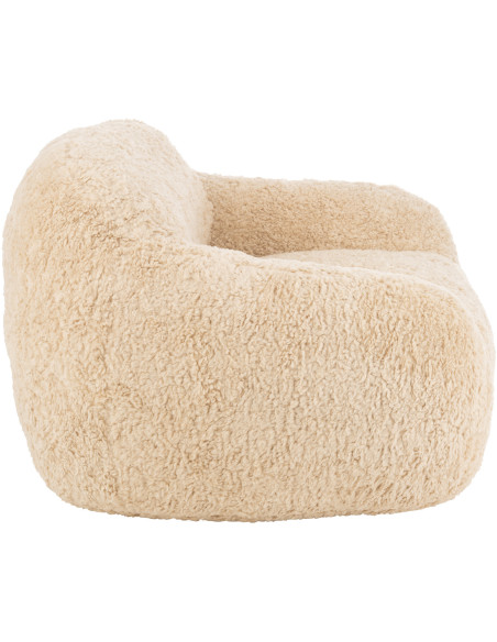 Fauteuil original poils long en Tissu Beige Cutie - 4