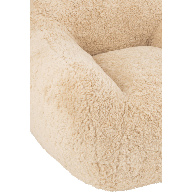 Fauteuil original poils long en Tissu Beige Cutie - 6