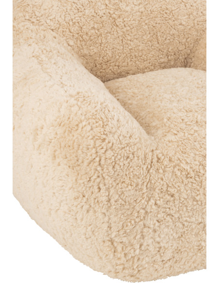 Fauteuil original poils long en Tissu Beige Cutie - 6