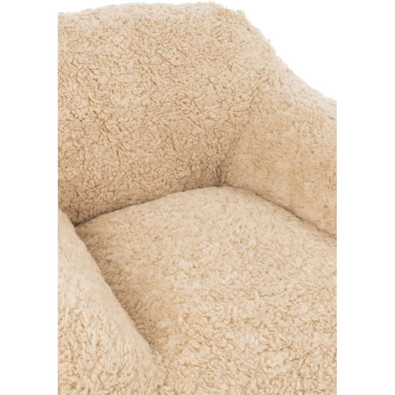 Fauteuil original poils long en Tissu Beige Cutie - 7