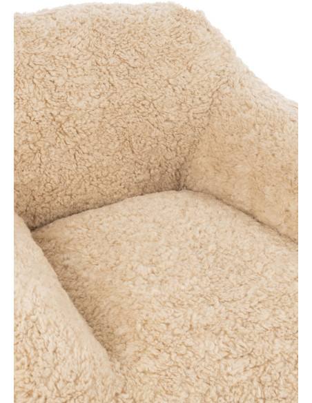 Fauteuil original poils long en Tissu Beige Cutie - 7