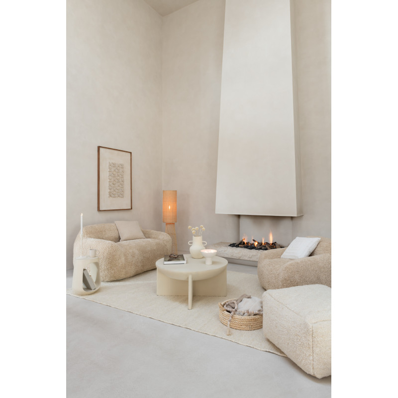 Canapé original poils longs 2 places en Tissu Beige Cutie - 2