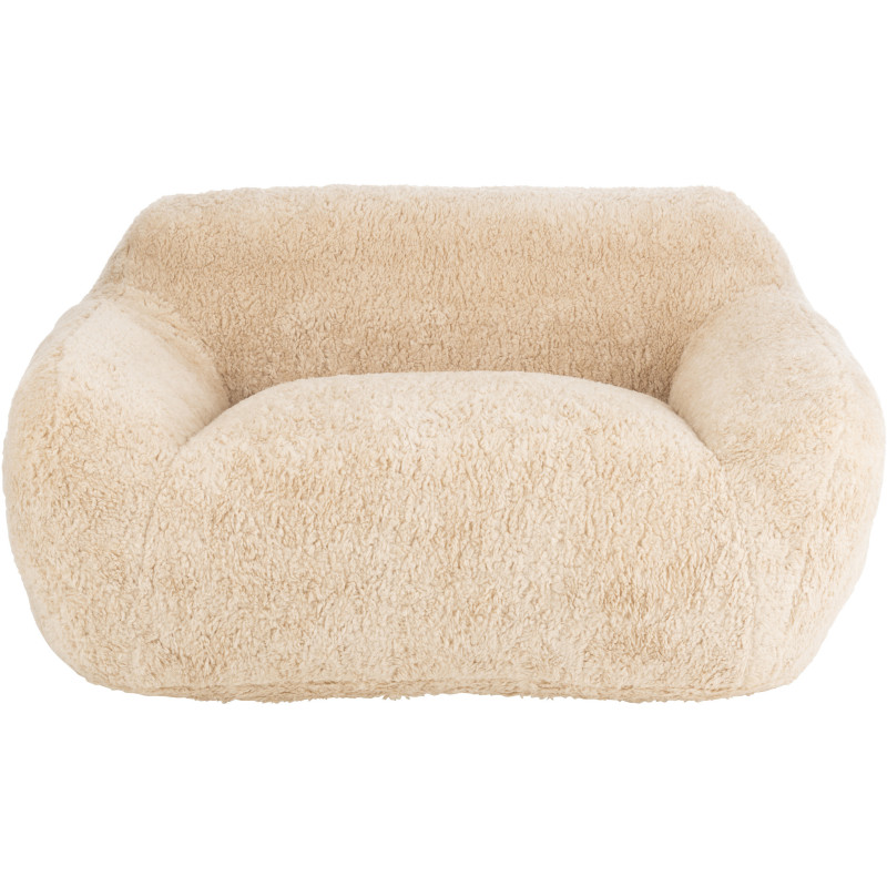 Canapé original poils longs 2 places en Tissu Beige Cutie - 3
