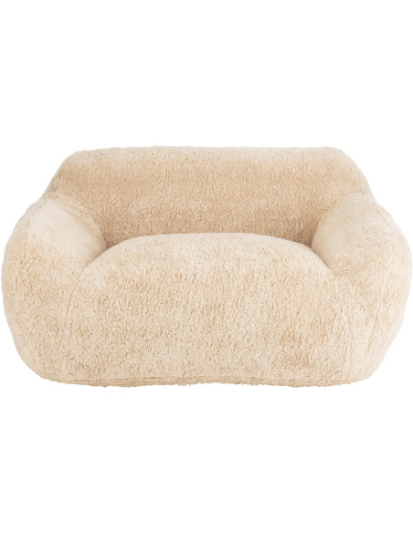 Canapé original poils longs 2 places en Tissu Beige Cutie - 3