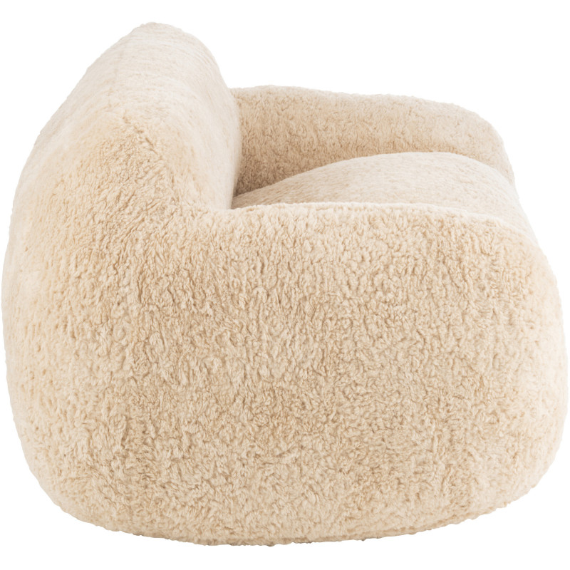 Canapé original poils longs 2 places en Tissu Beige Cutie - 4